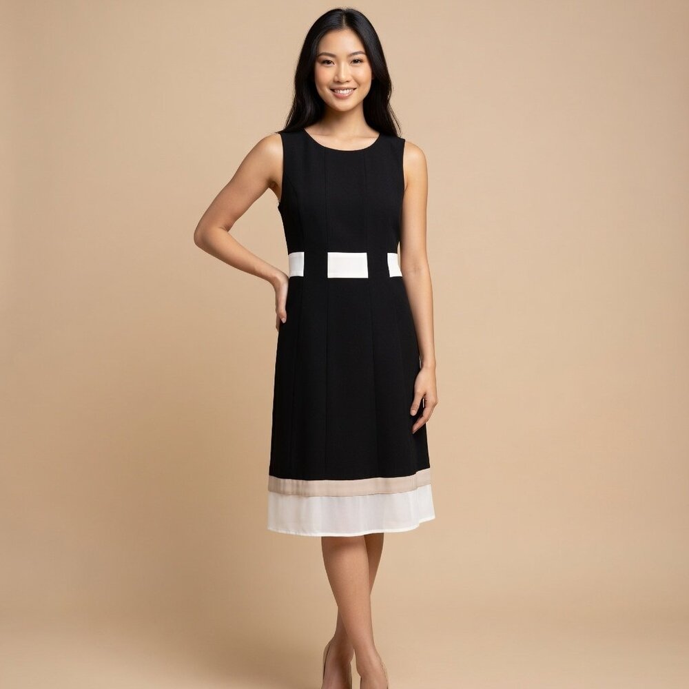 Calvin Klein Mod Fit & Flare Sleeveless Dress Size 12P